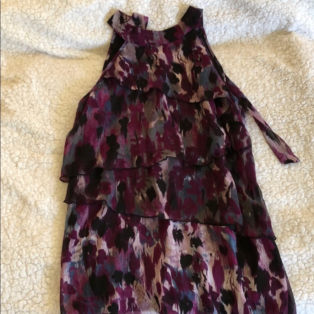 Purple and black blouse